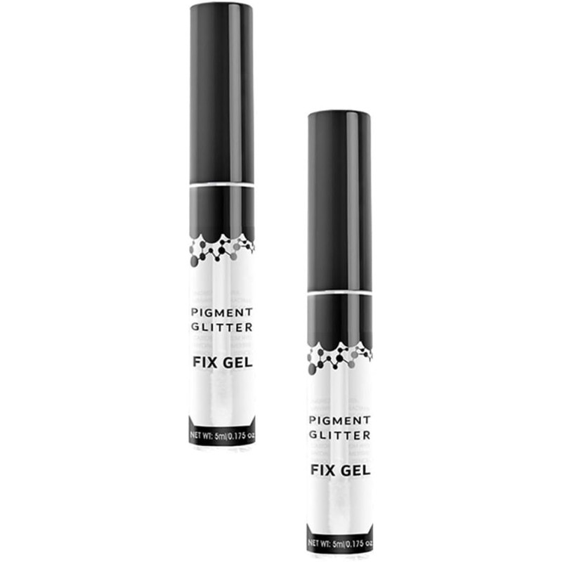 2 Piezas Gel de Base para Maquillaje de Pegamento Brillantina