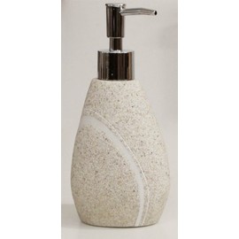 5-Piece Set ROCK Bathroom Equipment Sand / Beige Seifenspender beige