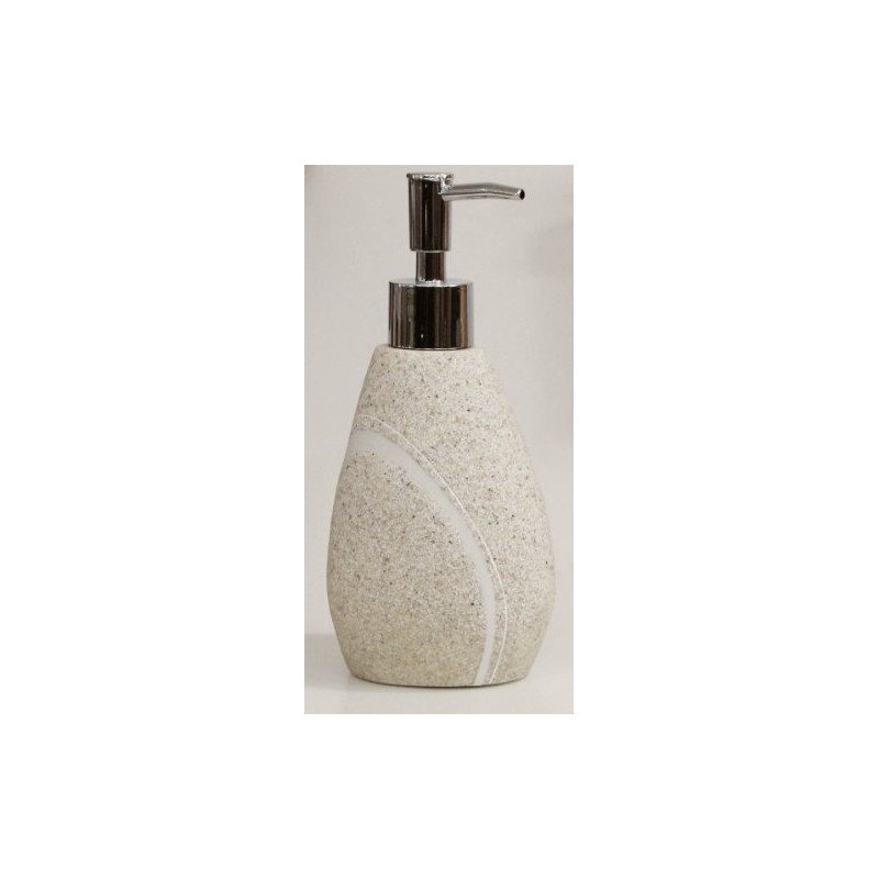 5-Piece Set ROCK Bathroom Equipment Sand / Beige Seifenspender beige