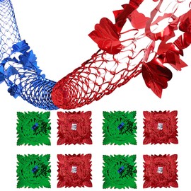 Dinghaole 8 pcs christmas ceiling decorations,Colourfull Christmas Hanging Decorations for Indoor Outdoor(2.8m /9ft),foil christmas decorations,christmas streamers