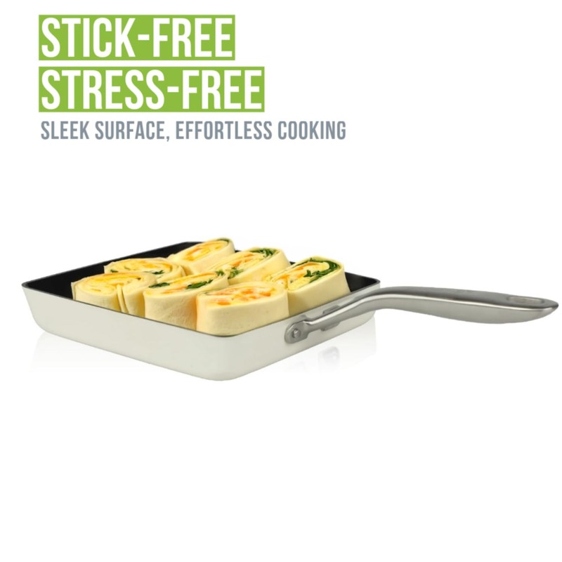 ValenCera TeChef Collection | Ceramic Nonstick Egg Frying Pan, Nontoxic