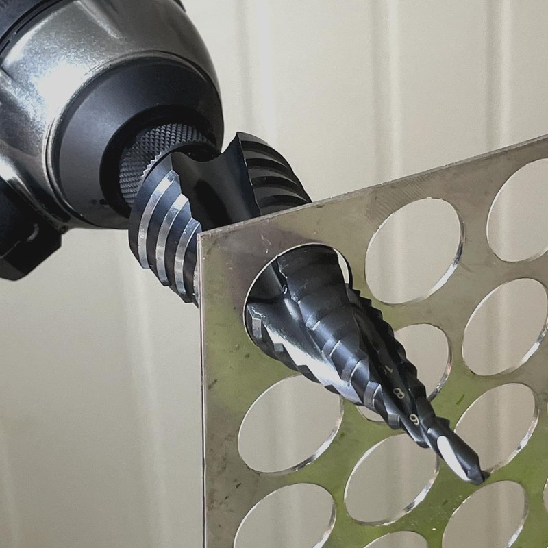 Vearter 4-12mm Step Drill Bit for Metal, 5 Steps Uni
