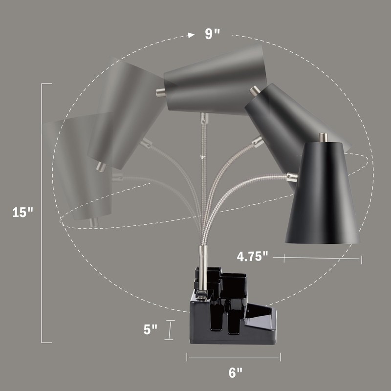 lianheng Small Desk Lamps for Home Office, Table Lamp with