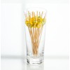 Abbott Collection Lemons Cocktail Picks. 100 Pieces - Bamboo/Wood, Natural/Yellow