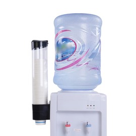 GOTOTOP 60-80 Cup Holder Cup Dispenser One Touch Button Wall Cup Dispenser Home Office Pull Type Water Dispenser Paper Cup Holder Black 3.5 x 15.0in