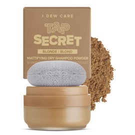 I DEW CARE Dry Shampoo Powder - Tap Secret Blonde | With Betaine, Black Ginseng, Non-aerosol, Benzene-free, Mattifying Root Boost, Travel Size Dry Shampoo, Root Touch Up, Texture Powder, 0.24 oz.