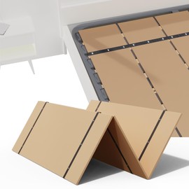 NobleRealm® Large Queen Size (60 x 80 in) Heavy Duty Bed Panels Foldable Box Spring, Bunkie Board, Bed Support Slats | Modular Portability Design, Easy Setup, Foldable