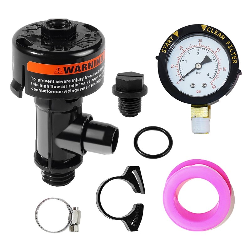 DELEYAPARS Air Relief Manual Valve Assembly 98209800 with Pressure Gauge