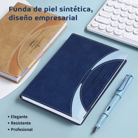 MESVIER Agenda 2024, Planificador Diario, Semanal y Mensual con Pestañas de Enero a Diciembre 2024 con Papel de Alta Calidad, Una Hoja por Día, Tamaño A5 (21 x 14.5 cm), Color Azul Marino