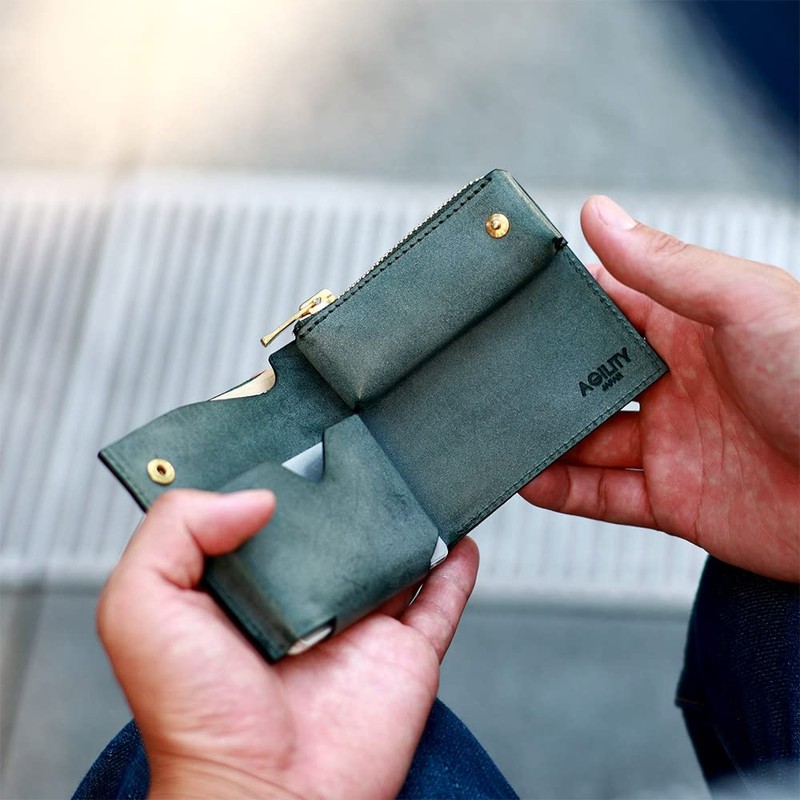 Agility affa "Loft Wallet" Bifold Wallet, Genuine Leather, Compact, Men's,
