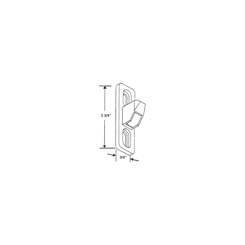 Barton Kramer 2-3/4 in. x 3/4 in. Chrome-Plated Patio Door