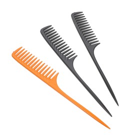 Baluue 3pcs Wide Tooth Hair Comb Barber Pintail Comb for Curly and Straight Hair Lightweight Compact Design for Easy Carrying
