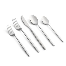 Cambridge Kiki Satin Piece Flatware Set, 20 Count, No Color