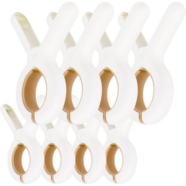 8 Pack Beach Towel Clips, Chair Clips Towel Holder for Beach Chair on Cruise - Jumbo Size, Heavy Duty Laundry Clothes Pins for Pool Chairs Lounge - Keep Your Towel from Blowing Away (Large and Medium)