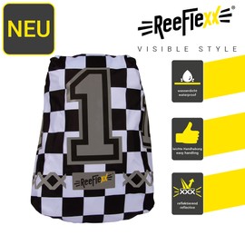 REEFLEXX Chess One Cover Reflector Backpack Cover Size M for 20-35 Litre Backpacks Increased Visibility with Reflectors, Patterns and Colours