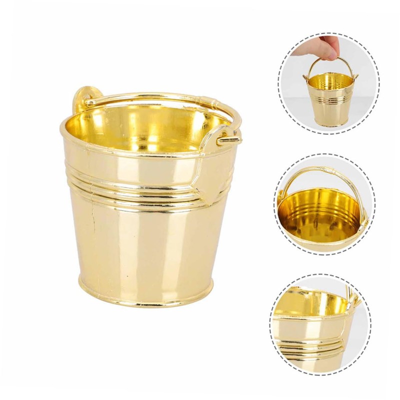 Ciieeo Decorative Plastic Bucket Small Treat Bucket for Birthday Party