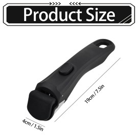 Tibapla Removable Pot Handle, Black Bakelite Detachable Pot Handle, Nonslip Anti-scalding Pan Gripper, Universal Pot Handle Replacement for All Cookware, One-Touch Opening and Closing