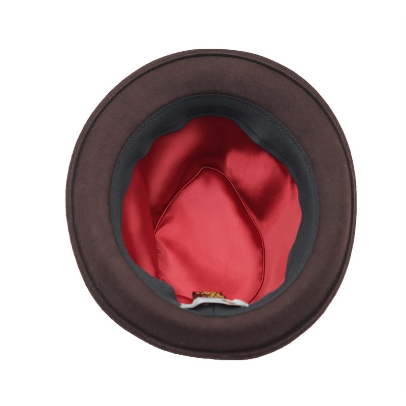 Decentron Men's Wool Felt Winter Hat Short Brim Fedora Hat