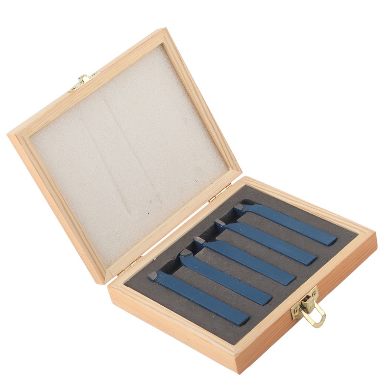 5pcs Lathe Tool Carbide Tipped Weld Turning Tool Set Machine