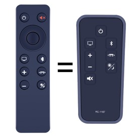 TCNOUMT New RC-1187 Replacement Remote Control fit for Denon RC-1187 SoundBar, Compatible with Denon SoundBar RC1187 DHT-T110 DHT-S514