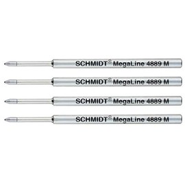 Schmidt: 4889 Pressurised Refill for Fisher Space Pen SPR4, Blue Ink, Medium Size, Pack of 4.