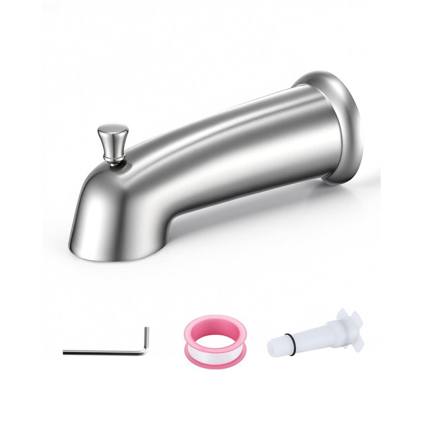 FROPO Slip On Bathtub Spout with Diverter, Extra Long 6