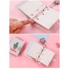 JIHUOO Mini Transparent 3 Ring Binder Covers Clear PVC Loose