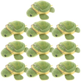 Toyvian 10Pcs Turtle Keychain Plush Turtle Pendant Fun Keychains Lovely Keychain Stuffed Turtle(Assorted Color)