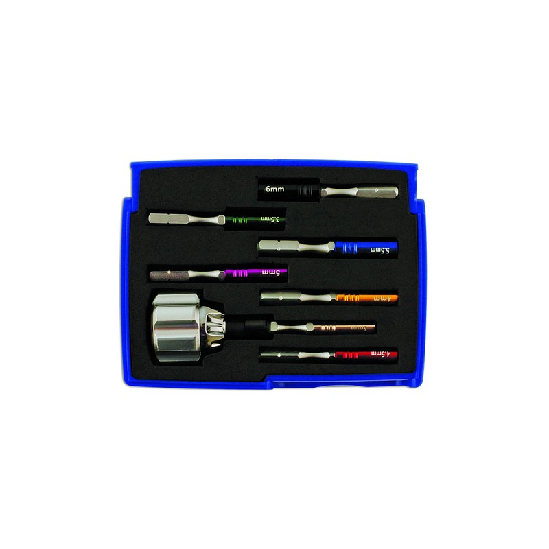Laser 5755 Precision Ratchet Nut Driver Set 8pc