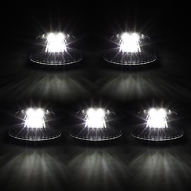 DNA Motoring CBL-DR94-CH-W LED Cab Roof Top Marker Lights X 5