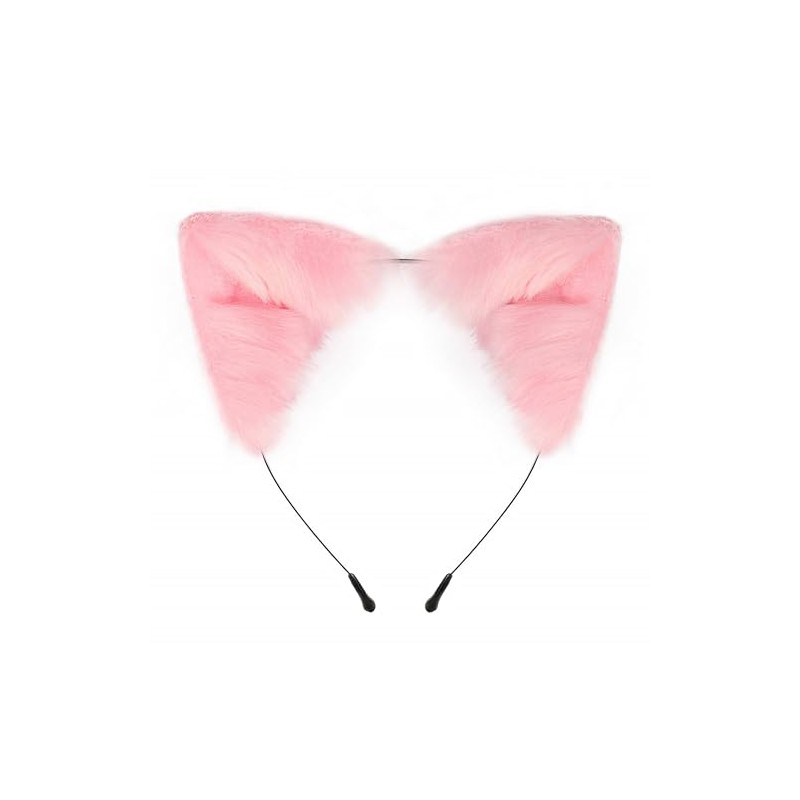 Cat Wolf Fox Ears Headband for Women, Plush Halloween Hair