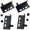 4 Pcs Door Pivot Hinges with Bushing,Black Right Angle Pivot