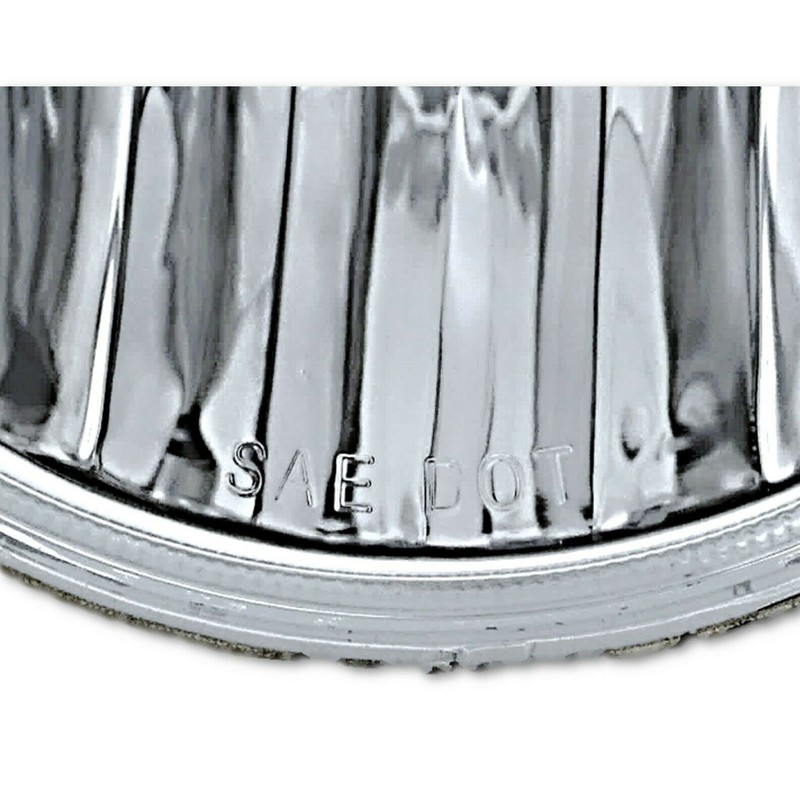 Octane Lighting 7 Inch Crystal Glass/Metal Headlight 60/55 Halogen H4