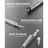 Nicpro 0.9 mm Mechanical Pencils Set, 3 Pieces Metal Automatic
