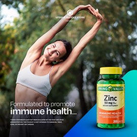 Zinc 50mg – 200 Caplets, High Potency Zinc Vegetarian, Daily Supplement for Men and Women, Gluten Free Mineral Support (Pack of 1)