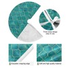ATTX Teal Moroccan with Gold Line Christmas Tree Skirt 47.2