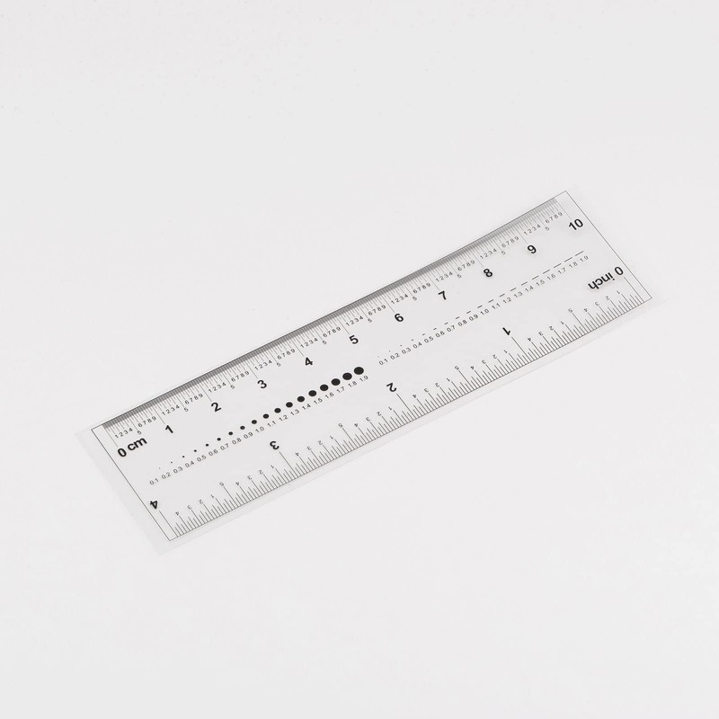 HARFINGTON Film Flexible Ruler, 4 Inch, 0.1mm Scale, PET Plastic