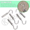 Keadic 6Pcs M8 Expansion Hook,304 Stainless Steel Concrete Wall Hook,