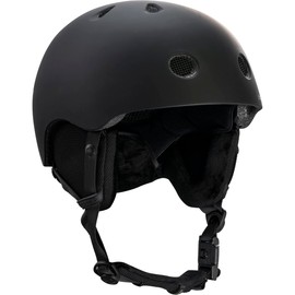 Pro-Tec Classic Snow Helmet, Big Kid Protection in a Grom Size, Ideal for Snowboarding and Skiing, YM, – Stealth Black