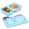 LZC LADYS GIFT Reusable Snack Containers with Lids Silicone, Double