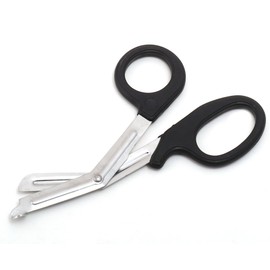 SURGICAL ONLINE Heavy Duty EMT Trauma Shears, Assorted Rainbow Colors - Ideal for EMS, Nurse, Medic, Police and Firefighter | Strong Enough to Cut A Penny in Half (5.50", BLACK)