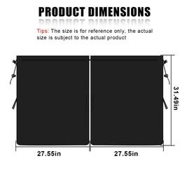 DUSCOKE Car Window Shades, UV Protection Privacy Sunshade Covers, Removable Divider Curtains, Universal Car Interior Accessories for Sleeping Traveling Camping (1PC)