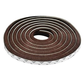 LIKENNY Gap Tape, 2.4 x 0.4 x 0.6 inches (5 m) x 0.4 inches (9 x 15 mm), Brown, Cushion Tape, Mohair Type, Silent Tape, Gap Tape, For Screen Doors, Doorways, Windows and Sashes, Gap Prevention