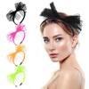 4 PCS Lace Bow Headband 1980s Cosplay Hair Hoop Large