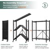 DEANIC 3 Tier Foldable Storage Shelves with Wheels, Kitchen Appliance