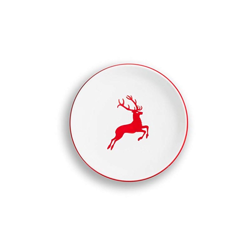 GMUNDNER KERAMIK Dessert Plate, Diameter 20 cm, Ruby Red Stag,