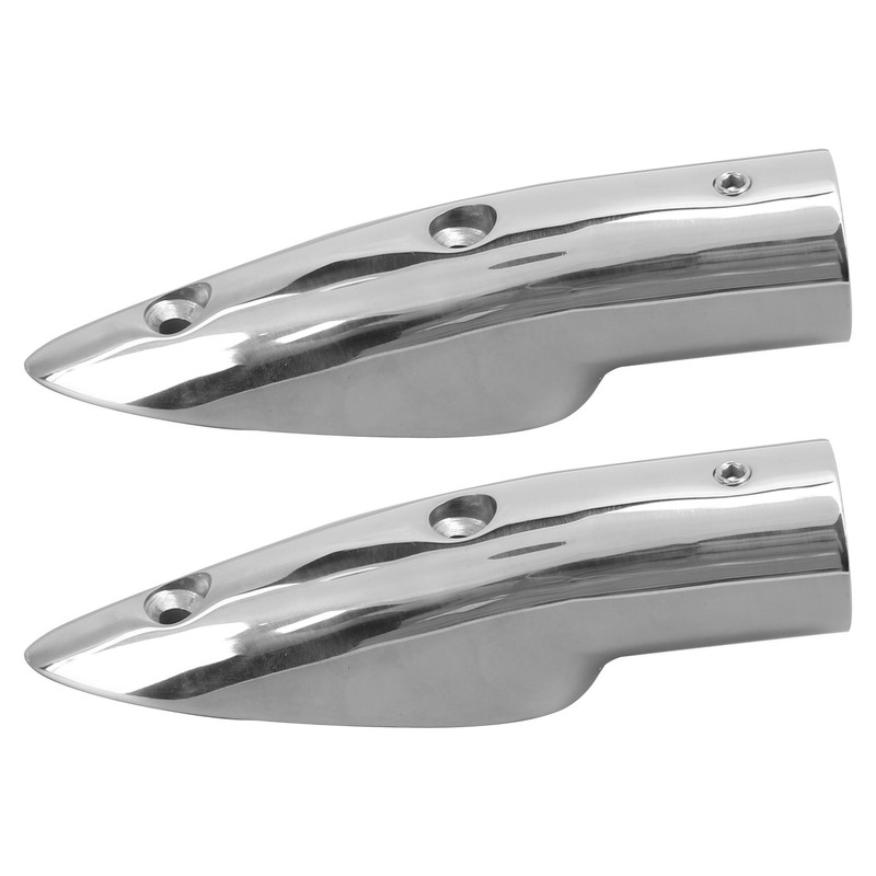 2pcs 7/8in Handrail End 316 Stainless Steel Anti Corrosion Accessory