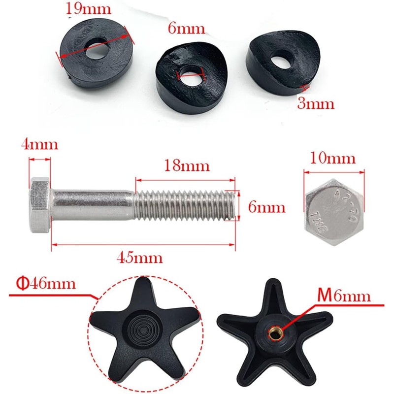 CHYDST 2 Sets Rollator Walker Replacement Knobs, Drive Walker Replacement