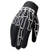 Hot Leathers Skeleton Finger Mechanic Gloves (Black, Small)