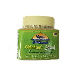 Rani Sweet Menthol Fennel Candy (Madrasi Saunf) 3.5oz (100g) ~ Indian After Meal Digestive Treat | Vegan | Gluten Friendly | NON-GMO | Indian Origin